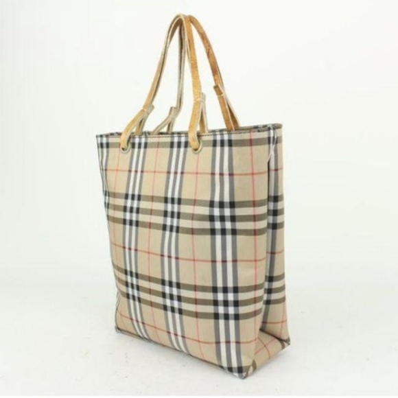 Burberry London Beige Nova Check Shopper Mini Tote Bag - Picture 3 of 11